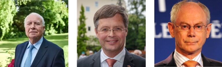 Staatsminister van België Mark Eyskens – Staatsminister van Nederland prof. Jan Peter Balkenende – Staatsminister van België prof. Herman van Rompuy
